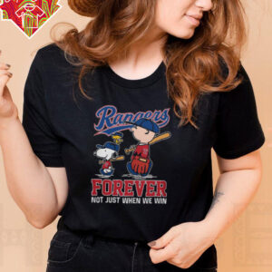 Texas Rangers x Snoopy x Charlie Brown Forever Not Just When We Win Logo Shirt