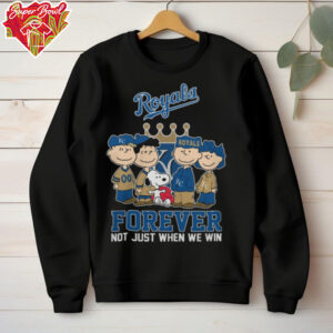 The Peanuts Movie Characters Kansas City Royals Forever Not Just When We Win 2024 Shirt