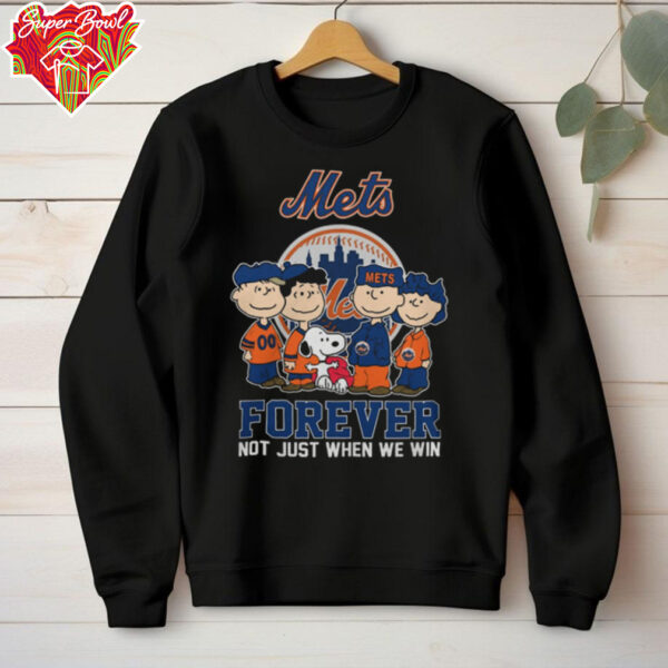 The Peanuts Movie Characters Mets Baseball Forever Not Just When We Win Tee