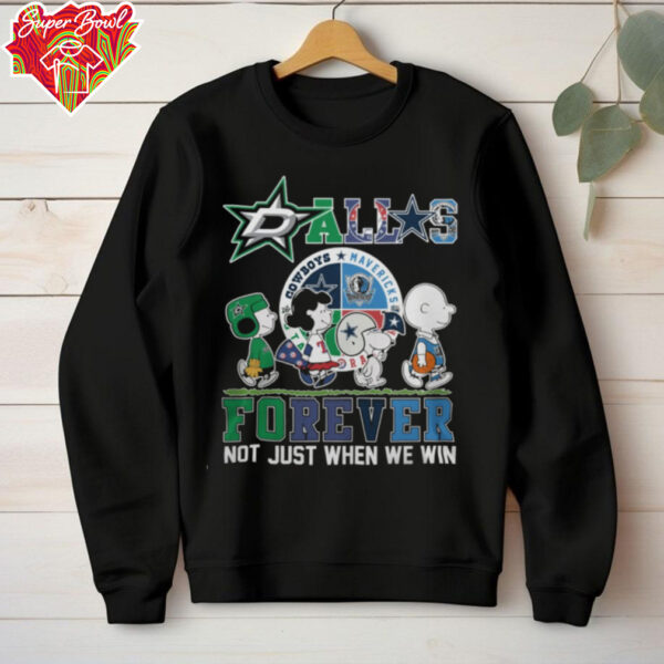 The Peanuts Snoopy And Friends Abbey Road Dallas Sports Forever Not Just When We Win T Shirt