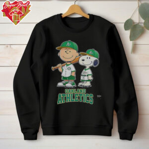 Top Oakland Athletics Charlie Brown And Snoopy Baseball Cartoon Fan T Shirt