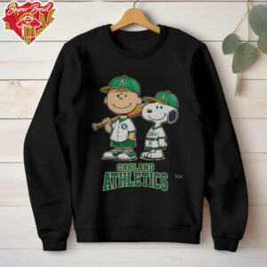 Top Oakland Athletics Charlie Brown And Snoopy Baseball Cartoon Fan T Shirtv
