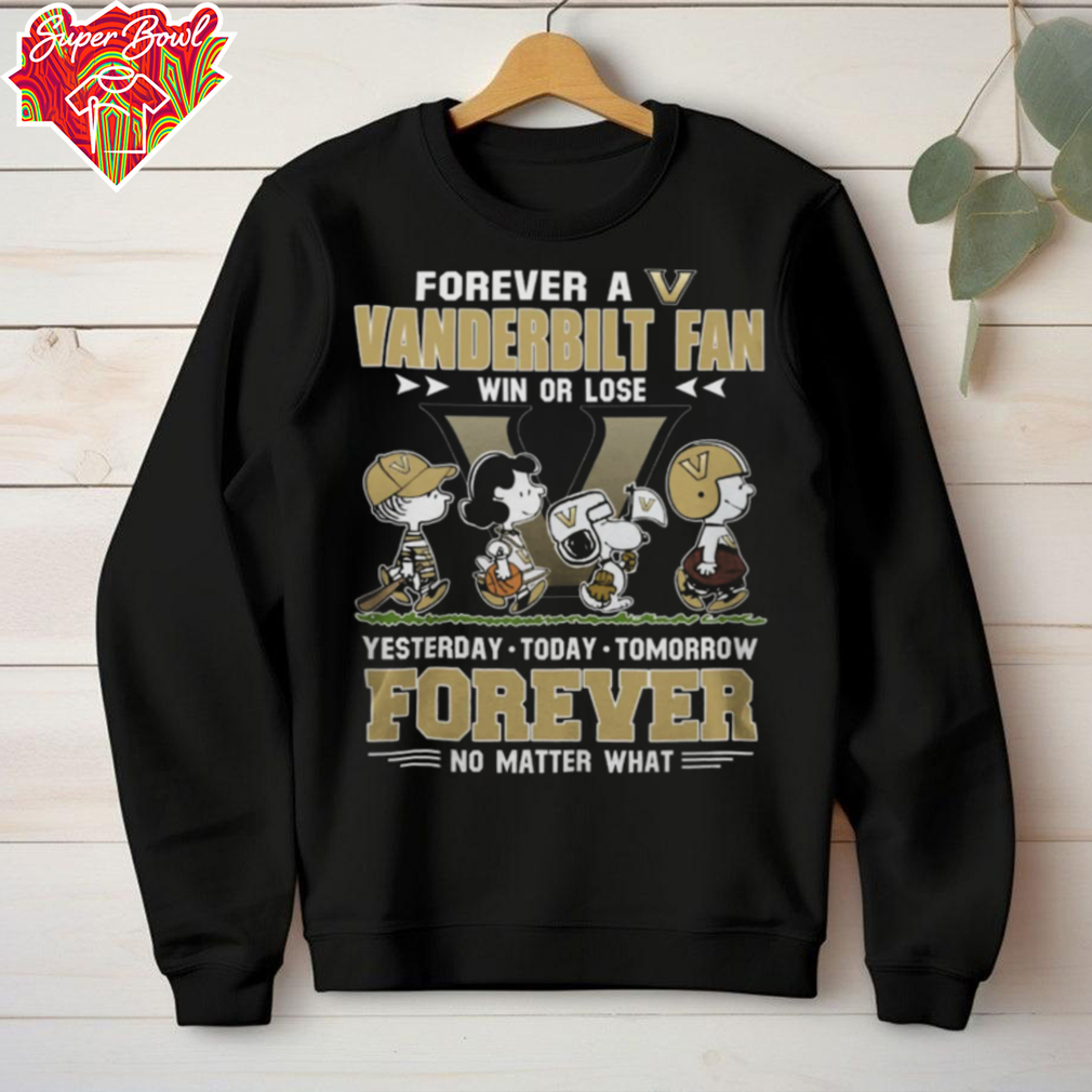 Vanderbilt Commodores With Snoopy Peanuts Forever Fan No Matter What T Shirt Vanderbilt Commodores With Snoopy Peanuts Forever Fan No Matter What T Shirt
