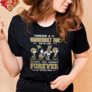 Vanderbilt Commodores With Snoopy Peanuts Forever Fan No Matter What T Shirt