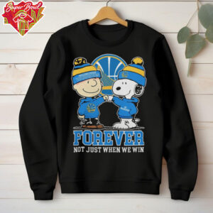 Warriors Shop Snoopy Fist Bump Charlie Brown Golden State Warriors Forever Not Just When We Win Shirt