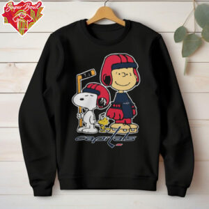 Washington Capitals NHL Charlie Brown Snoopy And Woodstock Logo Shirt