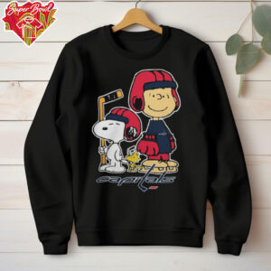 Washington Capitals NHL Charlie Brown Snoopy And Woodstock Logo Shirt