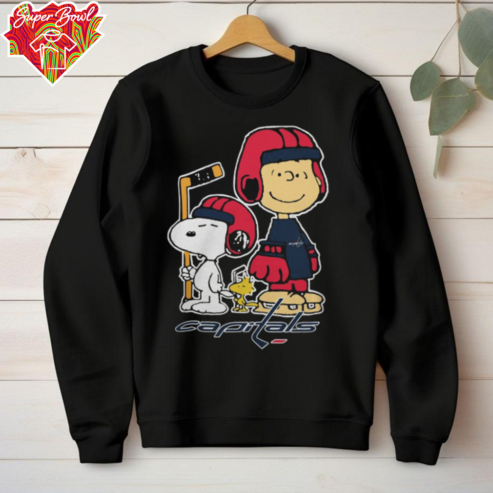 Washington Capitals NHL Charlie Brown Snoopy And Woodstock Logo Shirt Washington Capitals NHL Charlie Brown Snoopy And Woodstock Logo Shirt