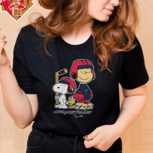 Washington Capitals NHL Charlie Brown Snoopy And Woodstock Logo Shirt