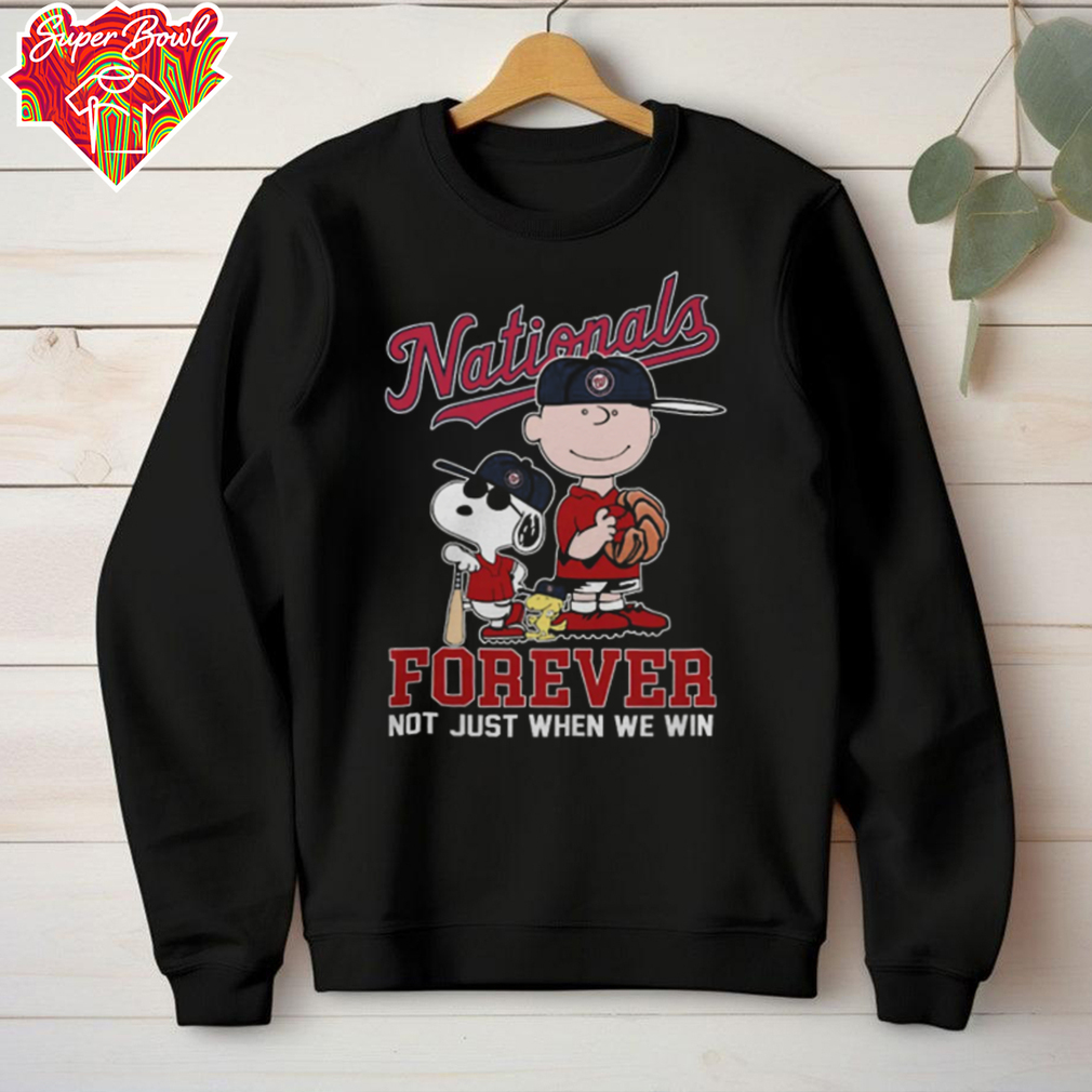 Washington Nationals Peanuts Snoopy x Charlie Brown x Woodstock Forever Not Just When We Win Logo T Shirt Washington Nationals Peanuts Snoopy x Charlie Brown x Woodstock Forever Not Just When We Win Logo T Shirt