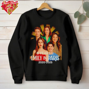 6 years of Emily in Paris 2020 2025 characters shirt