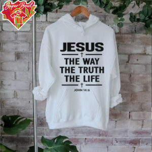 Alisson Becker wearing Jesus the way the truth the life shirt