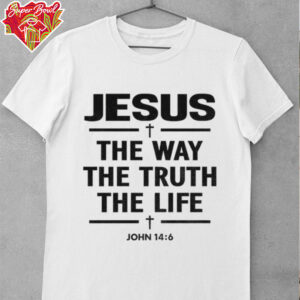 Alisson Becker wearing Jesus the way the truth the life shirt