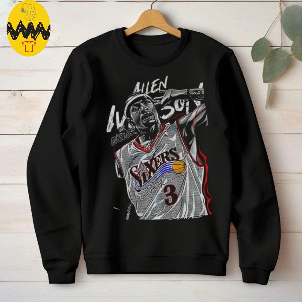 Allen Iverson 3 Philadelphia 76er the answer signature shirt Allen Iverson 3 Philadelphia 76er the answer signature shirt