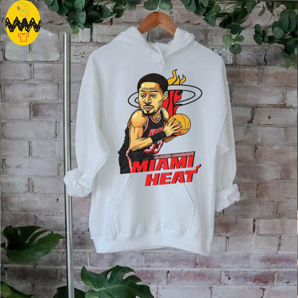 Alonzo Mourning Miami Heat NBA Basketball cartoon shirt Alonzo Mourning Miami Heat NBA Basketball cartoon shirt