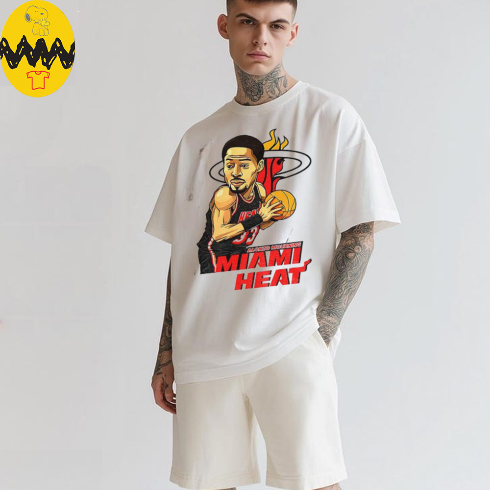 Alonzo Mourning Miami Heat NBA Basketball cartoon shirt Alonzo Mourning Miami Heat NBA Basketball cartoon shirt