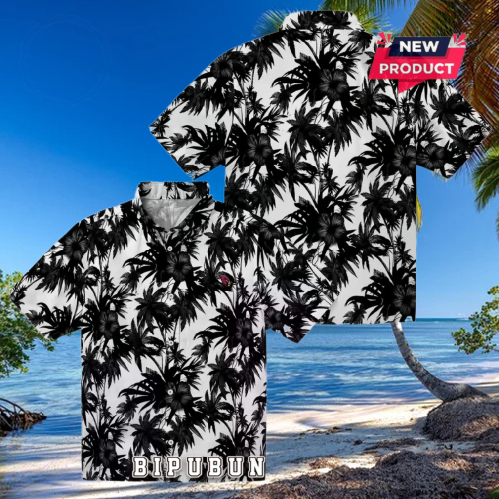 Arizona Cardinals Palm Motifs Hawaiian Shirt Arizona Cardinals Palm Motifs Hawaiian Shirt