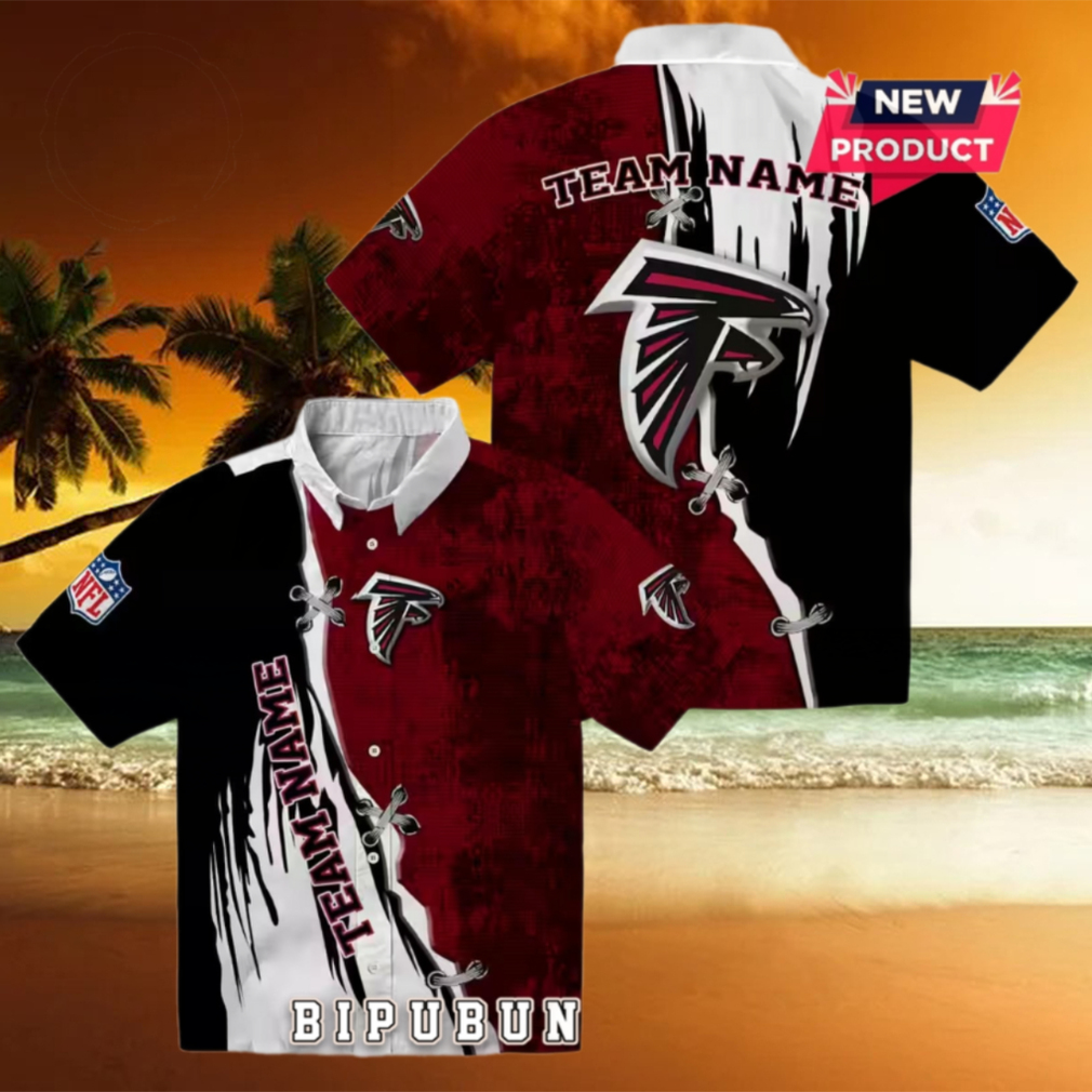 Atlanta Falcons Custom Edgy Streaks Hawaiian Shirt Atlanta Falcons Custom Edgy Streaks Hawaiian Shirt