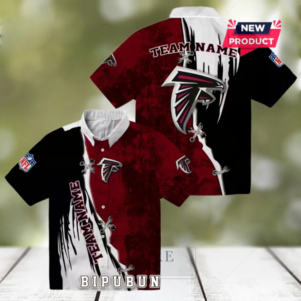 Atlanta Falcons Custom Edgy Streaks Hawaiian Shirt Atlanta Falcons Custom Edgy Streaks Hawaiian Shirt