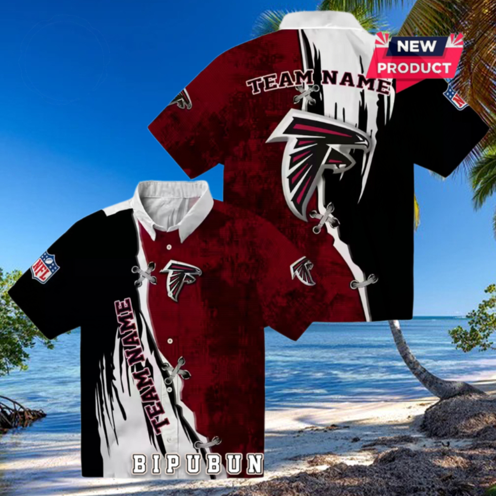 Atlanta Falcons Custom Edgy Streaks Hawaiian Shirt Atlanta Falcons Custom Edgy Streaks Hawaiian Shirt