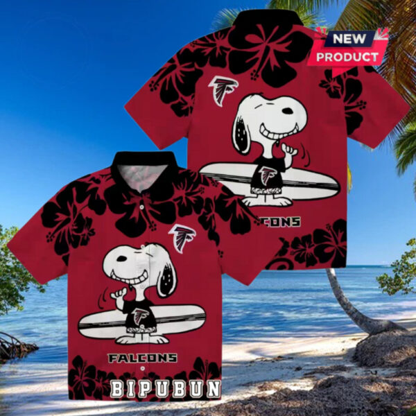 Atlanta Falcons Snoopy Surf Hawaiian Shirt