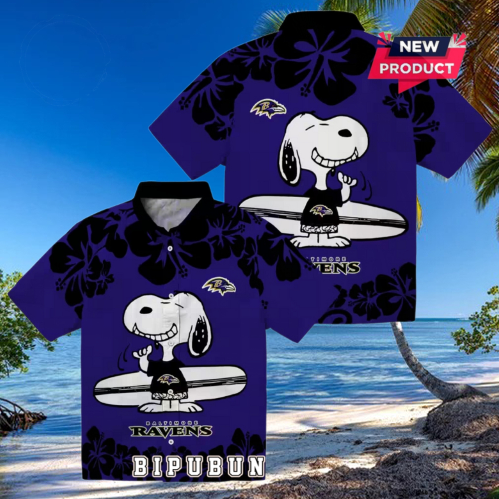 Baltimore Ravens Snoopy Surf Limited Hawaiian Shirt Baltimore Ravens Snoopy Surf Limited Hawaiian Shirt
