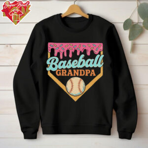 Baseball grandpa ice cream drip shirt