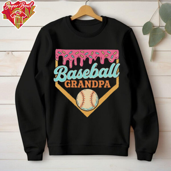 Baseball grandpa ice cream drip shirt