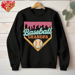 Baseball grandpa ice cream drip shirt