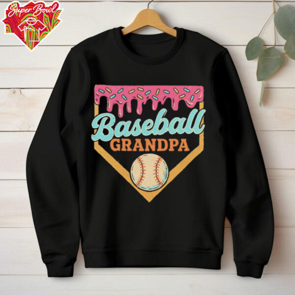Baseball grandpa ice cream drip shirt