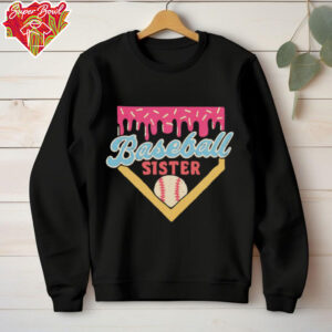 Baseball sister ice cream drip shirt