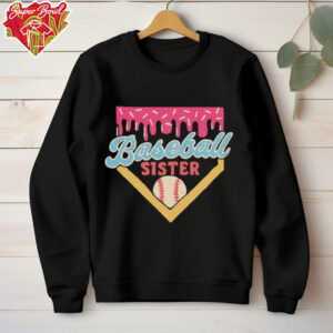 Baseball sister ice cream drip shirt