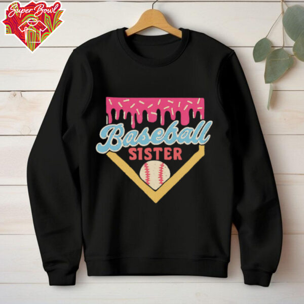 Baseball sister ice cream drip shirt
