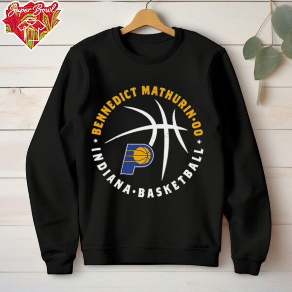 Bennedict Mathurin Indiana Pacers Basketball player ball shirt