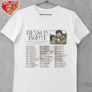 Benson Boone Fireworks Tour 2025 Fan Gift T Shirt