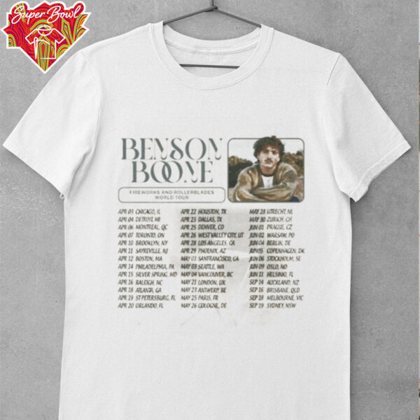 Benson Boone Fireworks Tour 2025 Fan Gift T Shirt