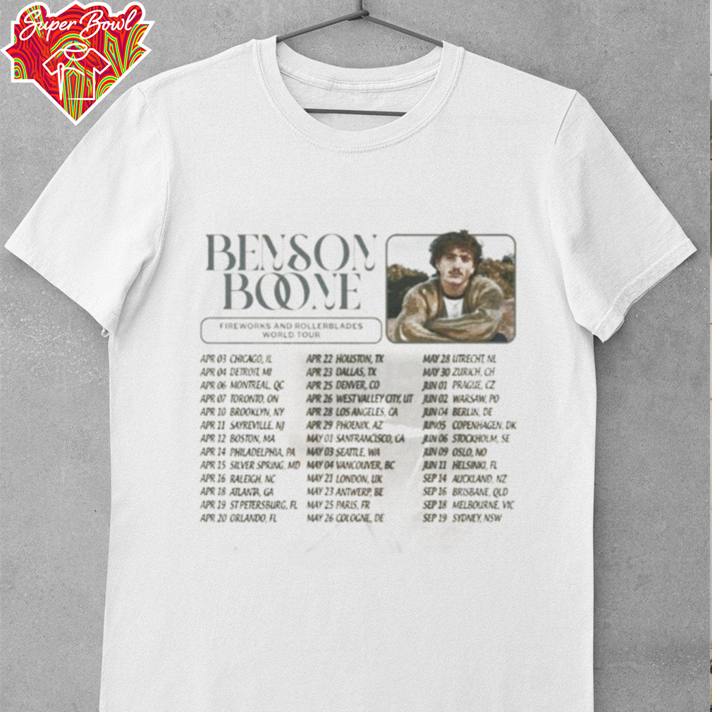 Benson Boone Fireworks Tour 2025 Fan Gift T Shirt Benson Boone Fireworks Tour 2025 Fan Gift T Shirt