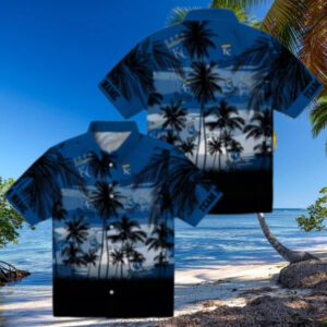 Best Kansas City Royals Sunset Hawaiian Shirt   Blue & Black MLB Summer Beach Shirt