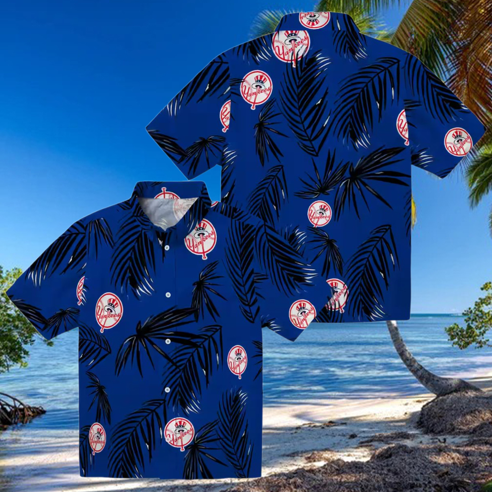 Best New York Yankees Beach Hawaiian Shirt Navy Palm Leaf Summer Fan Clothing Sunflowe Best New York Yankees Beach Hawaiian Shirt Navy Palm Leaf Summer Fan Clothing Sunflowe