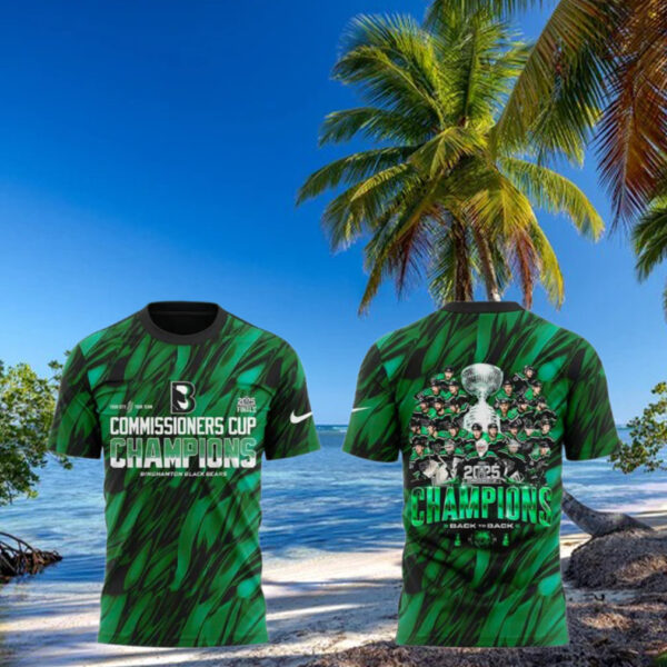 Binghamton Black Bears 2025 Commissioner Cup Finals Limited 3D T Shirt