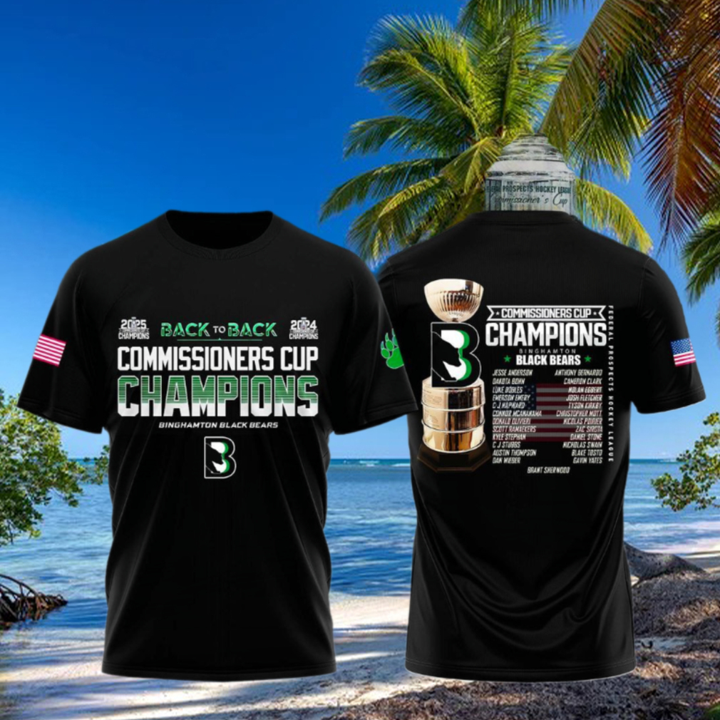 Binghamton Black Bears Champions Commissioner Cup 2025 T Shirt Binghamton Black Bears Champions Commissioner Cup 2025 T Shirt