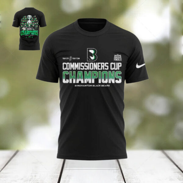 Binghamton Black Bears Commissioner’s Cup Finals 2025 Black T Shirt