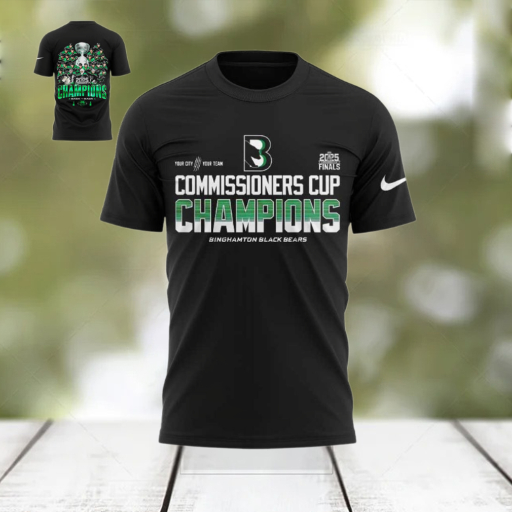Binghamton Black Bears Commissioner’s Cup Finals 2025 Black T Shirt Binghamton Black Bears Commissioner’s Cup Finals 2025 Black T Shirt