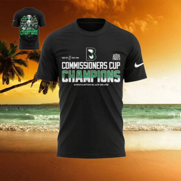 Binghamton Black Bears Commissioner’s Cup Finals 2025 Black T Shirt