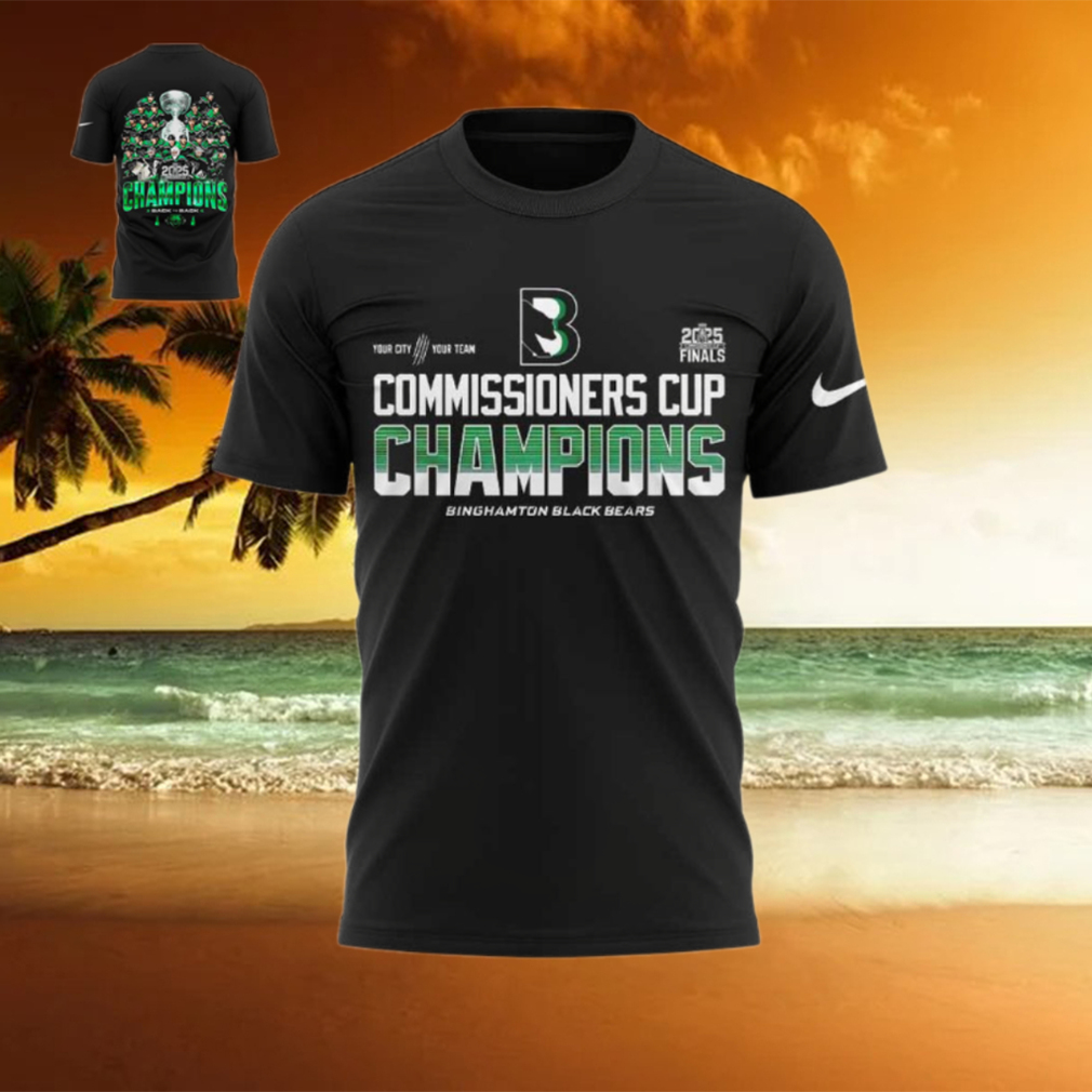 Binghamton Black Bears Commissioner’s Cup Finals 2025 Black T Shirt Binghamton Black Bears Commissioner’s Cup Finals 2025 Black T Shirt