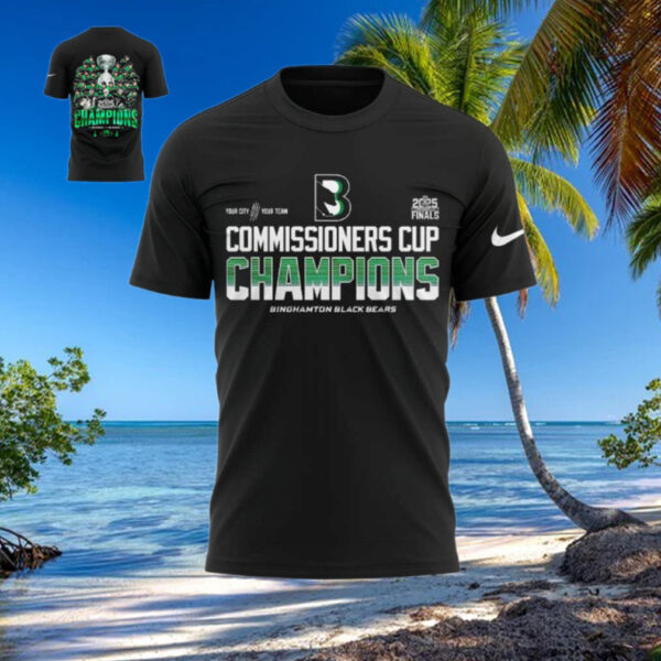 Binghamton Black Bears Commissioner’s Cup Finals 2025 Black T Shirt