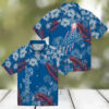 Tropical Navy Blue Milwaukee Brewers Hawaiian Shirt   Summer Floral & Fruit Button Up Top