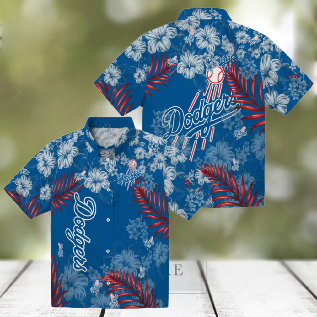 Blue Dodgers Hawaiian Shirt Floral Print MLB Apparel for Game Day & Beach Blue Dodgers Hawaiian Shirt Floral Print MLB Apparel for Game Day & Beach