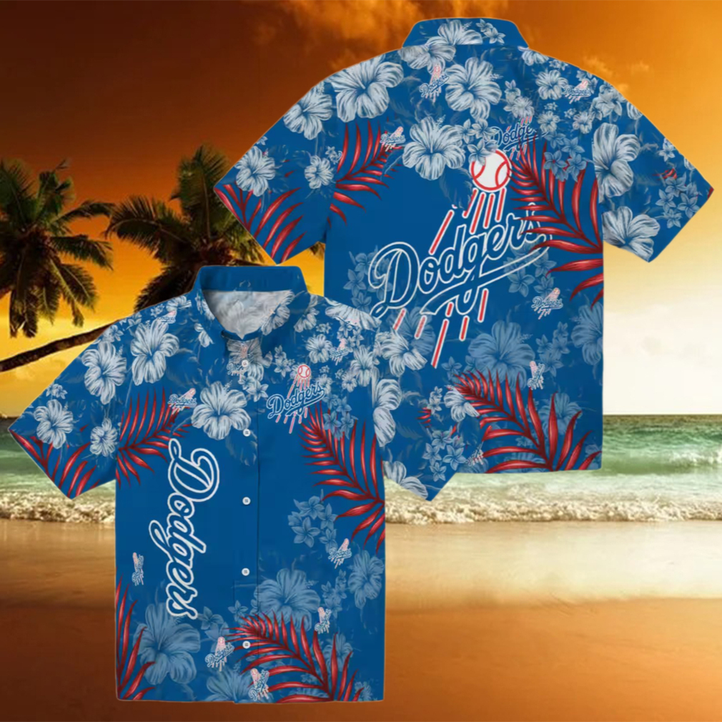 Blue Dodgers Hawaiian Shirt Floral Print MLB Apparel for Game Day & Beach Blue Dodgers Hawaiian Shirt Floral Print MLB Apparel for Game Day & Beach