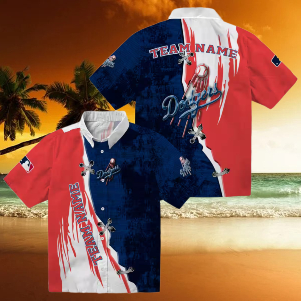 Blue White Dodgers Hawaiian Shirt Stylish MLB Tropical Shirt for Game Day Fans Blue White Dodgers Hawaiian Shirt Stylish MLB Tropical Shirt for Game Day Fans